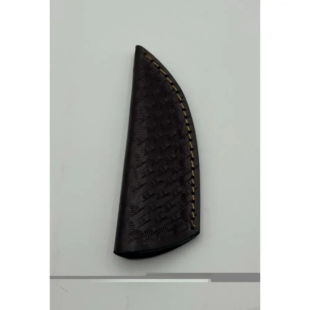 Handmade Damascus Steel Fixed Blade Knife w/ Leather Sheath – Pakistan Made NEW